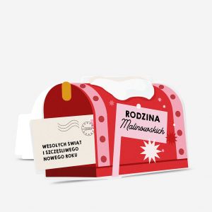 Oryginalna kartka witeczna SKRZYNKA POCZTOWA witeczna kartka prezent dla rodzicw na wita