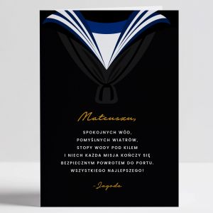 Personalizowana kartka urodzinowa dla marynarza
