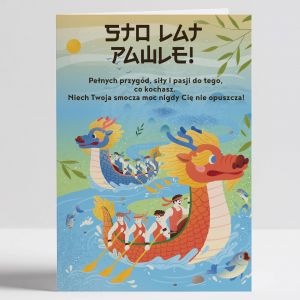 Personalizowana kartka urodzinowa SMOCZE ODZIE kartka na urodziny upominek na urodziny upominek urodzinowy