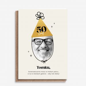 Personalizowana KARTKA Z OKAZJI 50. URODZIN