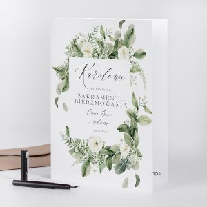 Personalizowana kartka z okazji bierzmowania A4