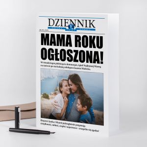 Personalizowana kartka z okazji Dnia Mamy DZIENNIK A4 kartka dla mamy upominek na dzie mamy upominek dla mamy