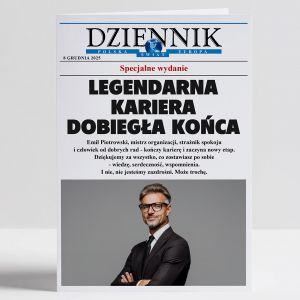 Personalizowana kartka z okazji emerytury DZIENNIK kartka na emerytur kartka dla emeryta