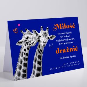 Personalizowana kartka z okazji rocznicy lubu kartka lubna kartka na rocznic lubu upominek na rocznic lubu