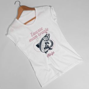 Personalizowana koszulka damska PREZENT DLA WĘDKUJĄCEJ KOBIETY