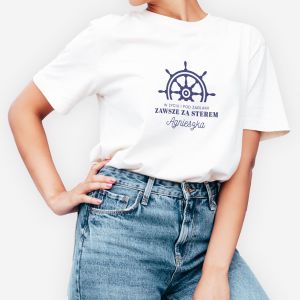Personalizowana koszulka damska PREZENT DLA EGLARKI - XL koszulka eglarska prezent dla marynarza