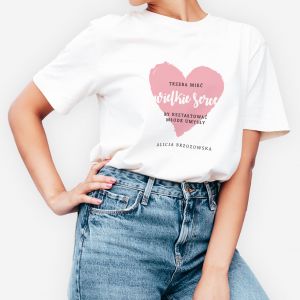 Personalizowana koszulka dla nauczycielki WIELKIE SERCE - M