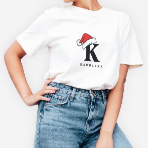 Personalizowana koszulka witeczna damska - S