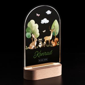 Personalizowana lampka led dla dziecka LE�NE ZWIERZ�TKA