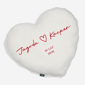Personalizowana PODUSZKA SERCE prezent na rocznic� poduszka w kszta�cie serca poduszka na prezent