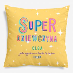 Personalizowana poduszka SUPERDZIEWCZYNA