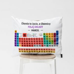 Personalizowana poduszka TABLICA MENDELEJEWA prezent dla chemika