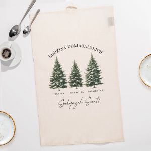 Personalizowana �cierka �wi�teczna RODZINNE �WI�TA upominek swiateczny dla rodziny scierka kuchenna swiateczna