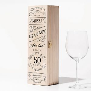 Personalizowana skrzynka PREZENT NA 50. URODZINY