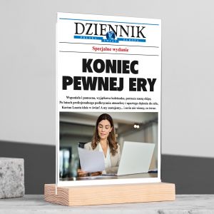 Personalizowana statuetka KONIEC PEWNEJ ERY prezent na odej�cie z pracy prezent dla kolegi z pracy