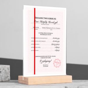 Statuetka �WIADECTWO prezent dla wychowawcy na koniec roku szkolnego prezent dla nauczyciela