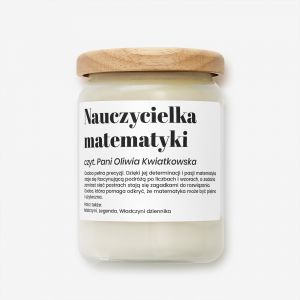 Personalizowana �wieca DEFINICJA prezent dla nauczycielki matematyki prezent na Dzie� Nauczyciela