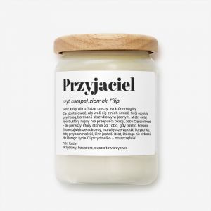 Personalizowana �wieca DEFINICJA prezent dla przyjaciela