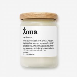 Personalizowana �wieca dla �ony DEFINICJA prezent dla �ony na urodziny rocznic� �lubu �wita i Walentynki