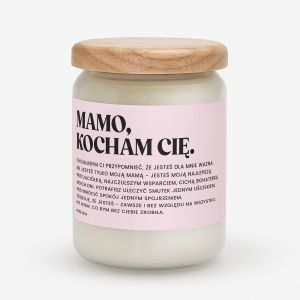 Personalizowana wieca MAMO, KOCHAM CI prezent dla mamy