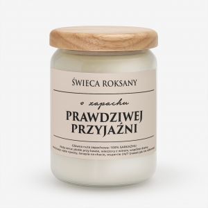 Personalizowana wieca O ZAPACHU PRZYJANI prezent dla przyjaciki prezent na urodziny dla przyjaciki