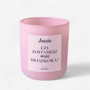 Personalizowana wieca PROBA O WIADKOWANIE prezent dla wiadkowej zapytanie o wiadkowanie