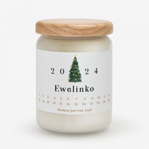 Personalizowana wieca witeczna KALENDARZ ADWENTOWY