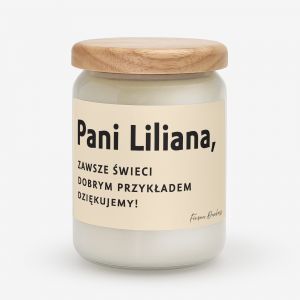 Personalizowana wieca zapachowa PODZIKOWANIE DLA PRACOWNIKA