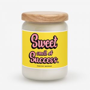 Personalizowana wieca zapachowa SWEET SMELL OF SUCCESS prezent z okazji awansu