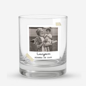 Personalizowana szklanka do whisky DLA DZIADKA ze zdj�ciem elegancki prezent dla Dziadka  na Dzie� Dziadka