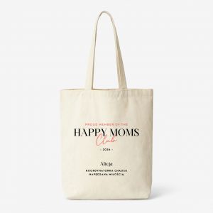 Personalizowana torba dla mamy HAPPY MOMS CLUB prezent dla mamy upominek dla mamy dzie� matki na dzie� mamy