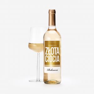 Personalizowane biae wino ZOTA CIOCIA prezent dla cioci wino na prezent na urodziny dla cioci