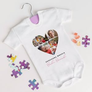 Personalizowane body dla niemowlaka SERCE body personalizowane personalizowane body dla dziecka