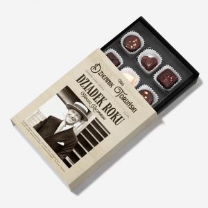 Personalizowane czekoladki DZIADEK ROKU upominek z okazji Dnia Dziadka czekoladki dla dziadka prezent dla dziadka