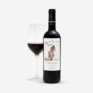 Personalizowane czerwone WINO DLA PARY MODEJ