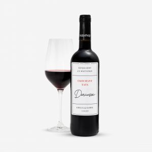 Czerwone wino PODZIKOWANIA LUBNE DLA TATY wino na prezent alkohol na prezent wino czerwone prezent dla taty
