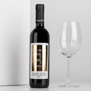 Personalizowane czerwone wino MIESZNY PREZENT DLA ONY