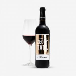 Personalizowane czerwone wino ZOTY TATA prezent dla taty prezent na dzie taty wino czerwone