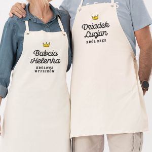 Personalizowane fartuchy PRAKTYCZNY PREZENT NA DZIE BABCI I DZIADKA prezent dla babci i dziadka
