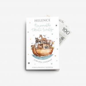 Personalizowane pude�ko na pieni�dze ARKA NOEGO prezent na chrzciny