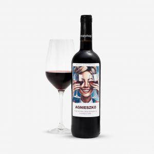 Personalizowane wino dla przyjaciki MOCNE SZKA prezent dla przyjaciki na urodziny