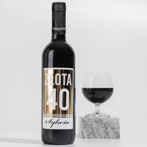 Personalizowane wino na 40 urodziny ZŁOTA 40