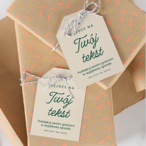 Personalizowane zawieszki do prezentw TWJ TEKST zawieszki na prezenty bilecik do prezentw zawieszki prezentowe