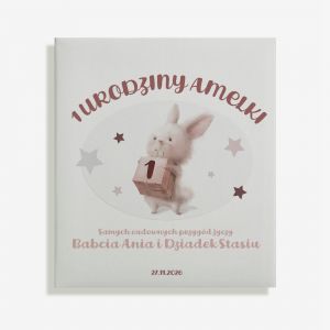 Personalizowany album KR�LICZEK M�j pierwszy rok - dla dziewczynki