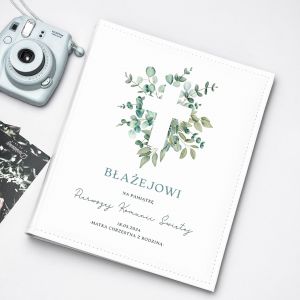 Personalizowany album PAMITKA OD CHRZESTNEJ NA KOMUNI album komunijny dla chopca album na komuni