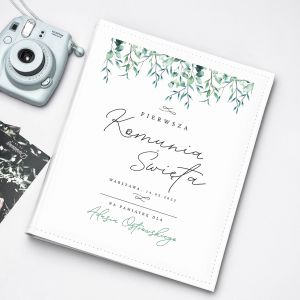 Personalizowany album na zdjcia wklejane PREZENT NA KOMUNI album na komuni album komunijny na zdjcia