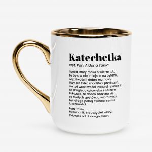 Personalizowany bia�o-z�oty kubek DEFINICJA prezent dla katechetki kubek dla katechetki kubek definicja