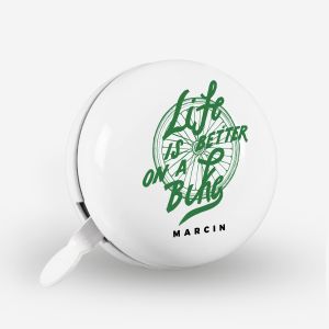 Personalizowany dzwonek na rower LIFE IS BETTER ON A BIKE