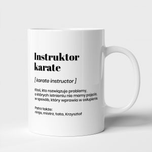 Personalizowany kubek ceramiczny PREZENT DLA TRENERA KARATE