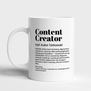 Personalizowany kubek CONTENT CREATOR prezent dla influencera kubek z napisem kubek personalizowany